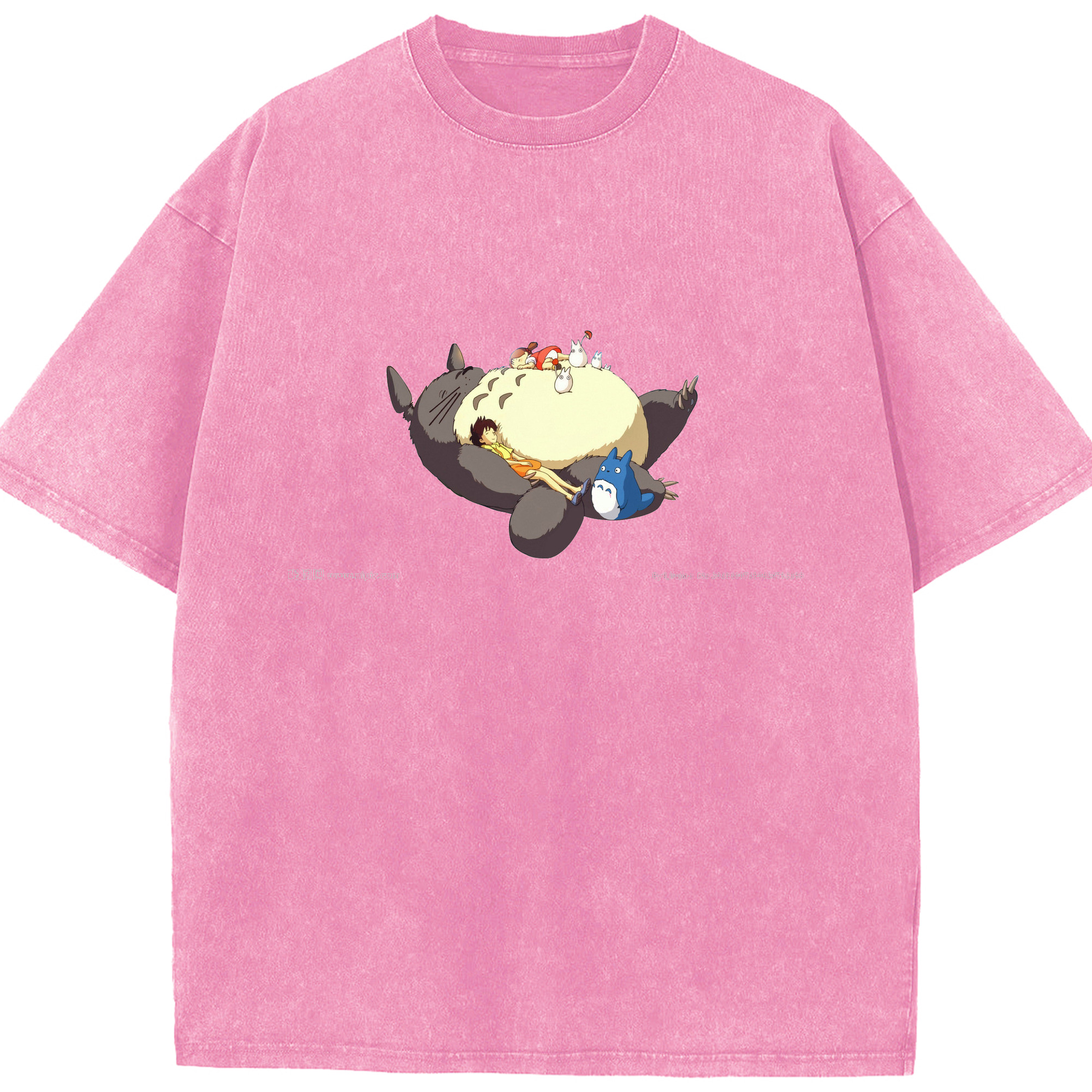 （画像用） となりのトトロ 草壁メイ 草壁サツキ My Neighbor Totoro Satsuki Kusakabe Mei Kusakabe 綿100% ヴィンテージ風 半袖Tシャツ（フロントプリント）